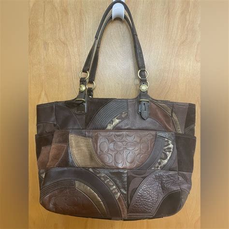 vintage coach patchwork handbag.